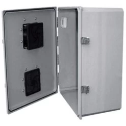 Mier NEMA 3R Enclosure, 20x16x8, 12-Volt Fan-Ventilated With Thermostat
